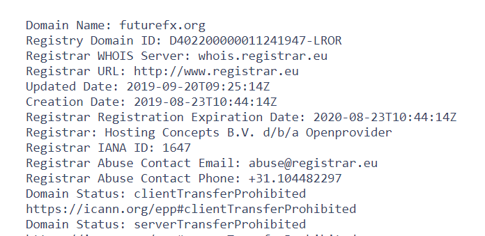 Проверка домена futurefx.org