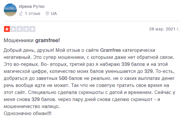 Отзывы о GramFree